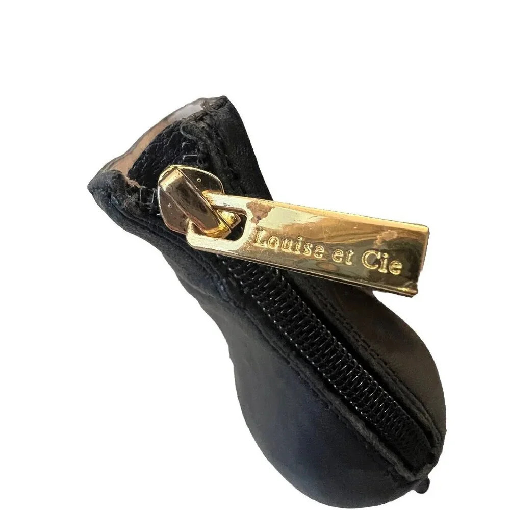 Louise et Cie Women's Leather Cutout Accent Pumps Heels Size 8 Black Designer - Picture 4 of 8